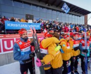 Johannes Rydzek (GER), Maria Gerboth (GER), Nathalie Armbruster (GER), (l-r)