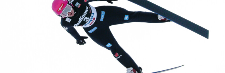 Nathalie Armbruster (GER) lag nach dem Springen in Führung.