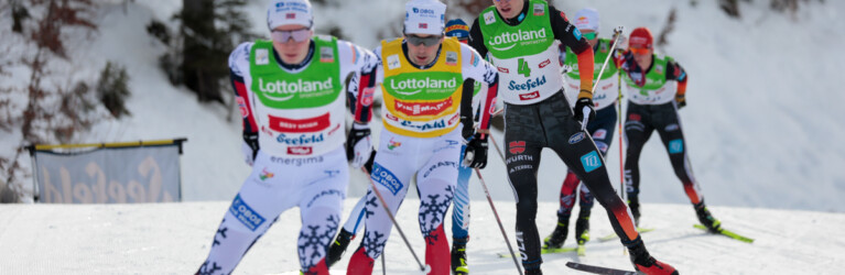 Jens Luraas Oftebro (NOR), Jarl Magnus Riiber (NOR), Vinzenz Geiger (GER), (l-r)