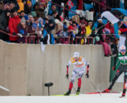 Zielsprint: Jarl Magnus Riiber (NOR), Vinzenz Geiger (GER), (l-r)