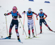 Annalena Slamik (AUT), Ida Marie Hagen (NOR), Claudia Purker (AUT), (l-r)