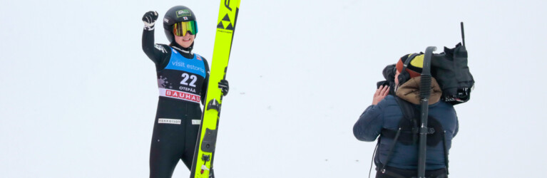 Haruka Kasai (JPN) gewinnt das Springen.