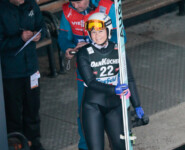 Annika Malacinski (USA) überstand die Materialkontrolle.
