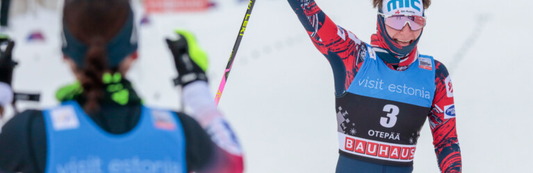 Claudia Purker (AUT) freut sich über eine neue Bestleistung.