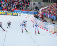 Johannes Lamparter (AUT), Vinzenz Geiger (GER), Jens Luraas Oftebro (NOR), Julian Schmid (GER), Jarl Magnus Riiber (NOR), (l-r)