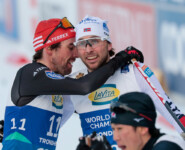 Johannes Rydzek (GER), Jarl Magnus Riiber (NOR), (l-r)