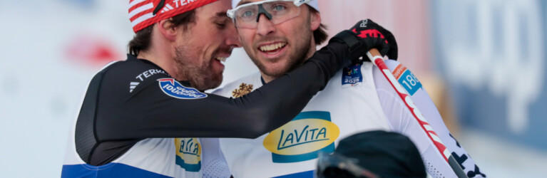 Johannes Rydzek (GER), Jarl Magnus Riiber (NOR), (l-r)