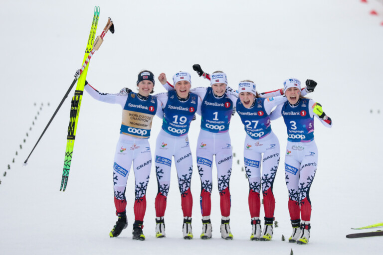 Gyda Westvold Hansen (NOR), Marte Leinan Lund (NOR), Ingrid Laate (NOR), Mille Marie Hagen (NOR), Ida Marie Hagen (NOR), (l-r)