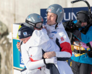 Jarl Magnus Riiber (NOR), Jens Luraas Oftebro (NOR), Simen Tiller (NOR), (l-r)