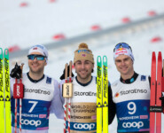 Joergen Graabak (NOR), Jarl Magnus Riiber (NOR), Vinzenz Geiger (GER), (l-r)