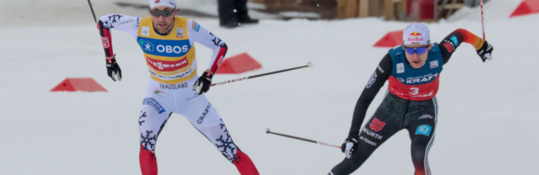 Jarl Magnus Riiber (NOR), Vinzenz Geiger (GER), (l-r)