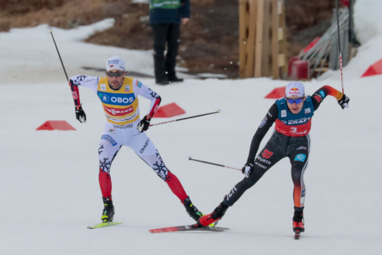 Jarl Magnus Riiber (NOR), Vinzenz Geiger (GER), (l-r)