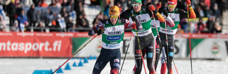 Die Verfolger: Franz-Josef Rehrl (AUT), Wendelin Thannheimer (GER), Terence Weber (GER), (l-r)