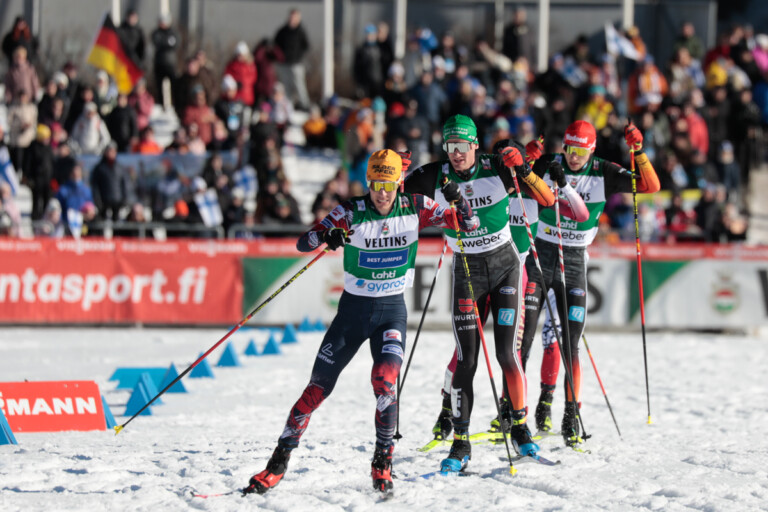 Die Verfolger: Franz-Josef Rehrl (AUT), Wendelin Thannheimer (GER), Terence Weber (GER), (l-r)