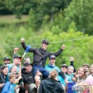 Gael Blondeau (FRA) mit seinem Fanclub