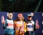 Ema Volavsek (SLO), Nathalie Armbruster (GER), Lisa Hirner (AUT), (l-r)
