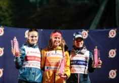 Ema Volavsek (SLO), Nathalie Armbruster (GER), Lisa Hirner (AUT), (l-r)