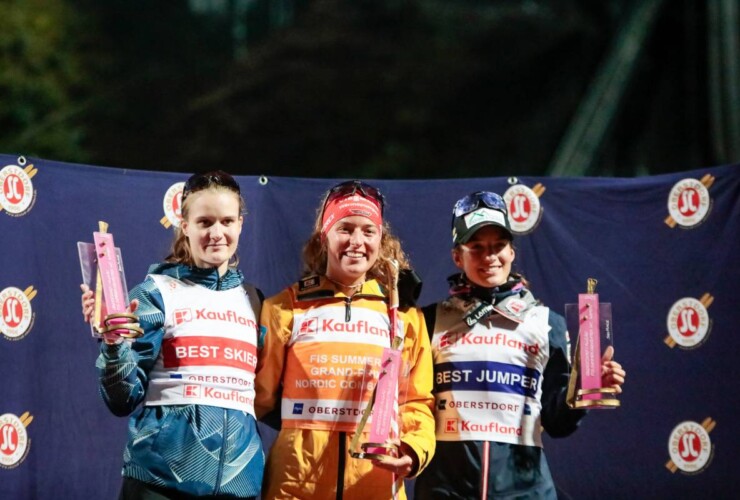 Ema Volavsek (SLO), Nathalie Armbruster (GER), Lisa Hirner (AUT), (l-r)