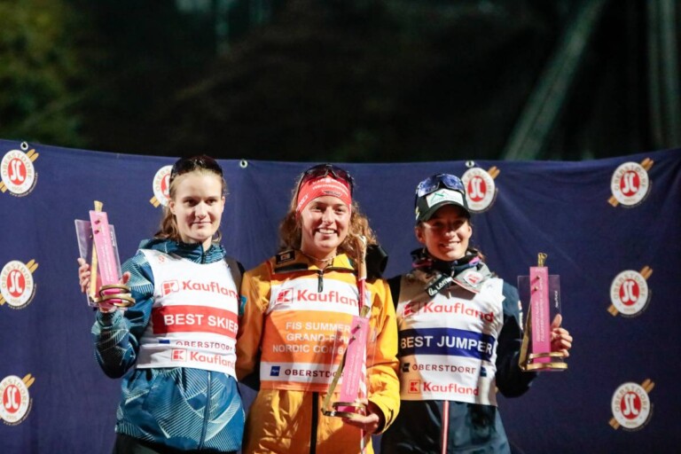 Ema Volavsek (SLO), Nathalie Armbruster (GER), Lisa Hirner (AUT), (l-r)