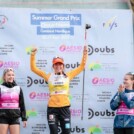 Das Damen-Podium: Minja Korhonen (FIN), Nathalie Armbruster (GER), Ema Volavsek (SLO), (l-r)