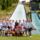 Team D: Richard Stenzel (GER), Jenny Nowak (GER), Nathalie Armbruster (GER), Tristan Sommerfeldt (GER), Johannes Rydzek (GER), (l-r)