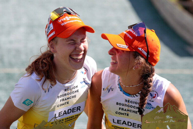 Am Ende konnten sie wieder lachen: Jenny Nowak (GER), Nathalie Armbruster (GER), (l-r)