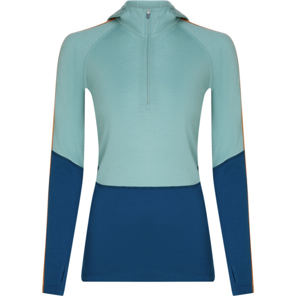 Icebreaker Damen Merino 200 Oasis+ Half Zip Hoodie Longsleeve