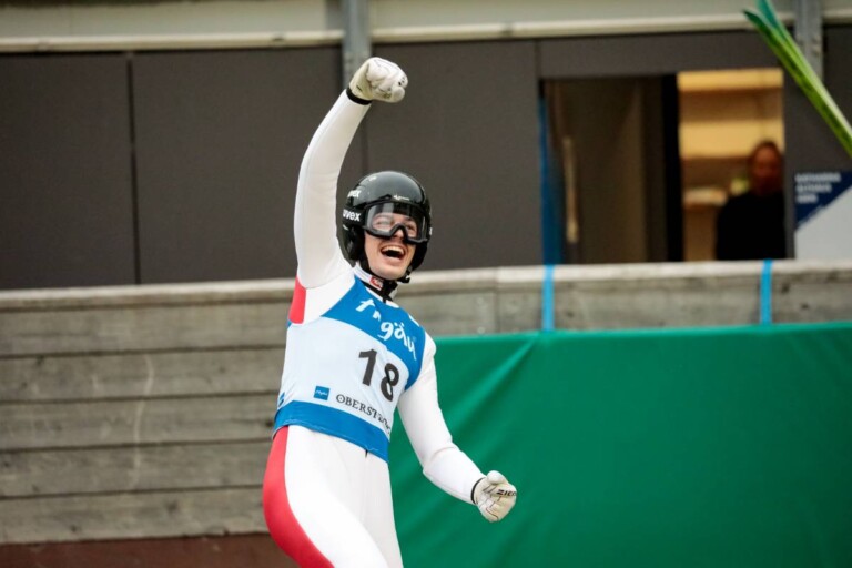 Florian Kolb (AUT) zeigte den weitesten Sprung des Wettkampfs mit 139,5 Metern.