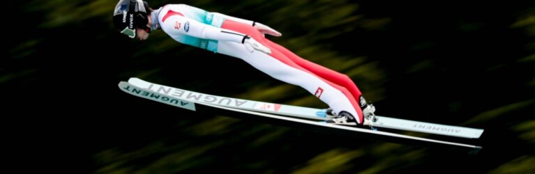 Florian Kolb (AUT) wurde Erster nach dem Springen.