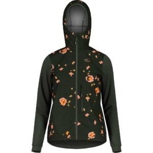 Maloja Sennes M. Printed Nordic Hybrid Softshell Jacke Damen (Dunkelgrün XS Größe)