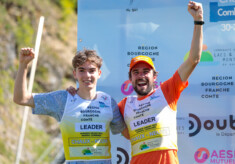 Zwei Richies auf dem Podium: Richard Stenzel (GER), Johannes Rydzek (GER), (l-r)