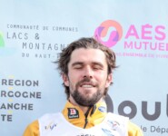 Johannes Rydzek (GER) genießt den Sieg.