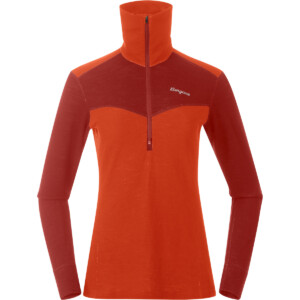 Bergans Damen Inner:Dual Merino Half Zip Longsleeve
