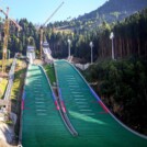 Die umgebauten Schanzen des Trampolino Giuseppe dal Ben in Predazzo sind im kommenden Winter Austragungsort der Olympischen Winterspiele.