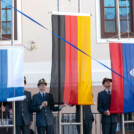 Flaggen der Siegerinnen