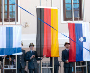 Flaggen der Siegerinnen