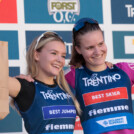 Beste Springerin und beste Läuferin: Minja Korhonen (FIN) und Ema Volavsek (SLO) (l-r)