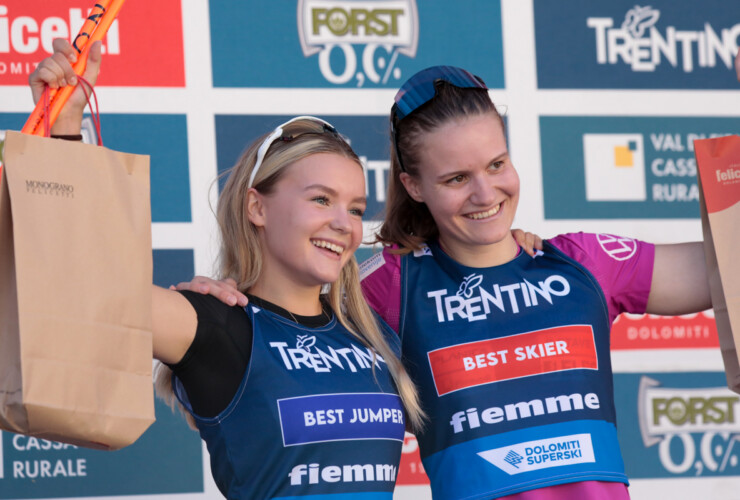 Beste Springerin und beste Läuferin: Minja Korhonen (FIN) und Ema Volavsek (SLO) (l-r)