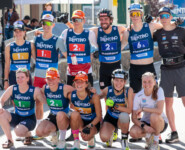 Die besten drei Teams: Lisa Hirner (AUT I), Johannes Lamparter (AUT I), Julian Schmid (GER I), Johannes Rydzek (GER I), Einar Luraas Oftebro (NOR I), Jens Luraas Oftebro (NOR I), (l-r), Claudia Purker (AUT I), Jenny Nowak (GER I), Nathalie Armbruster (GER I), Ida Marie Hagen (NOR I), Marte Leinan Lund (NOR I), (l-r)