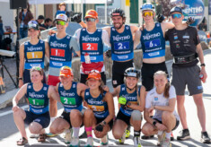Die besten drei Teams: Lisa Hirner (AUT I), Johannes Lamparter (AUT I), Julian Schmid (GER I), Johannes Rydzek (GER I), Einar Luraas Oftebro (NOR I), Jens Luraas Oftebro (NOR I), (l-r), Claudia Purker (AUT I), Jenny Nowak (GER I), Nathalie Armbruster (GER I), Ida Marie Hagen (NOR I), Marte Leinan Lund (NOR I), (l-r)
