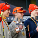 Das Podium der Junioren: Michael Uhr (GER), Felix Brieden (GER), Marcel Dickhaut (GER) (l-r)