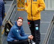 Maria Gerboth (GER), Coach Florian Aichinger (GER), (l-r)