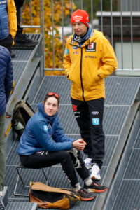 Maria Gerboth (GER), Coach Florian Aichinger (GER), (l-r)