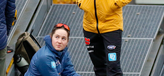 Maria Gerboth (GER), Coach Florian Aichinger (GER), (l-r)