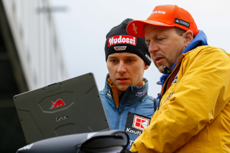 Terence Weber (GER), Coach Kai Bracht (GER), (l-r)