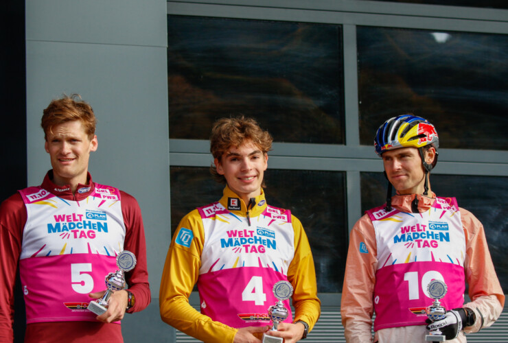 Die weiteren Platzierten bei den Männern: Wendelin Thannheimer (GER), Richard Stenzel (GER), Vinzenz Geiger (GER), (l-r)