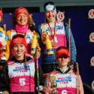 Podium bei den Frauen: Jenny Nowak (GER), Nathalie Armbruster (GER), Trine Göpfert (GER), (l-r)