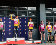 Podium bei den Männern: David Mach (GER), Julian Schmid (GER), Johannes Rydzek (GER), Wendelin Thannheimer (GER), Richard Stenzel (GER), Vinzenz Geiger (GER), (l-r)