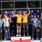 Das Podium der Herren: Julian Schmid (BSV II), Wendelin Thannheimer (BSV II), Johannes Rydzek (BSV I), David Mach (BSV I), Jakob Lange (BSV III), Vinzenz Geiger (BSV III), (l-r)
