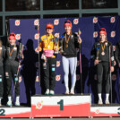 Das Damen-Podium im Team Sprint: Ronja Loh (SVSAC I), Jenny Nowak (SVSAC I), Nathalie Armbruster (SBW I), Fabienne Klumpp (SBW I), Sofia Eggensberger (BSV 1), Trine Göpfert (BSV 1), (l-r)